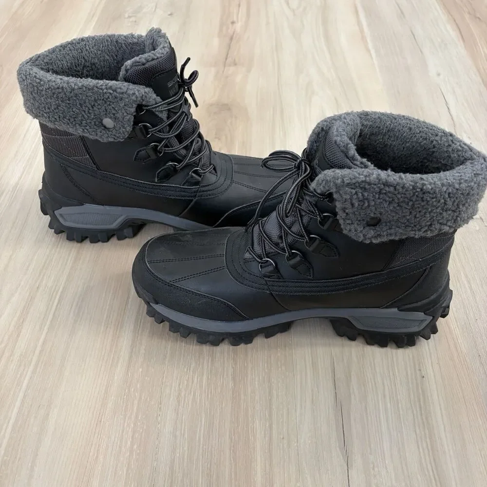 Skechers Mens Trekson Waterproof Boots Sz 12 Air Cooled Memory Foam Black